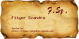 Fityor Szandra névjegykártya